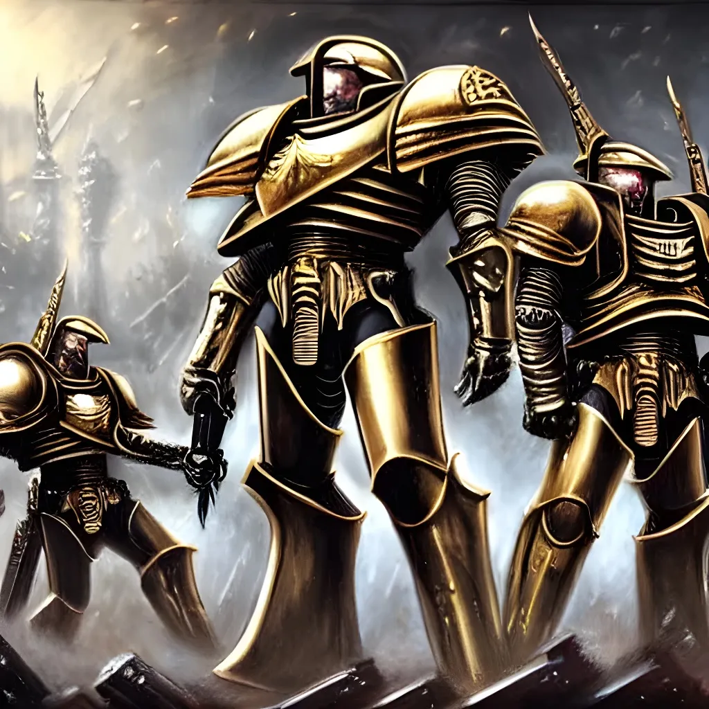 Prompt: Adeptus Custodes Art