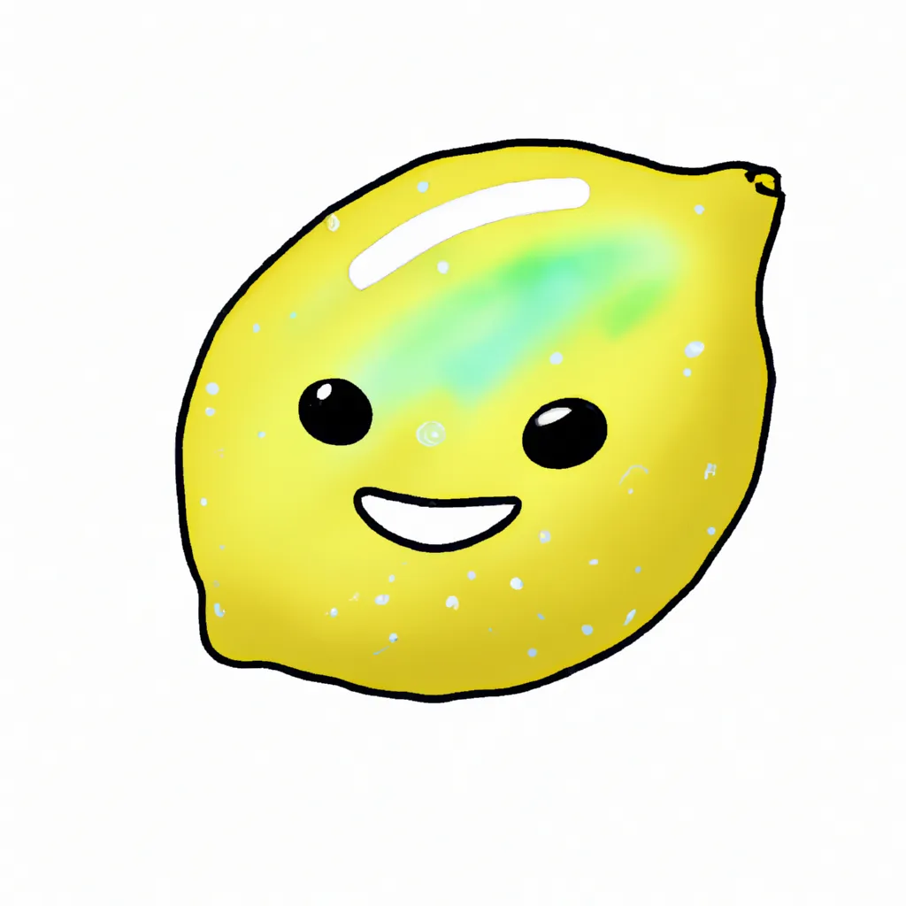 Prompt: Galaxy as a happy, smiling lemon