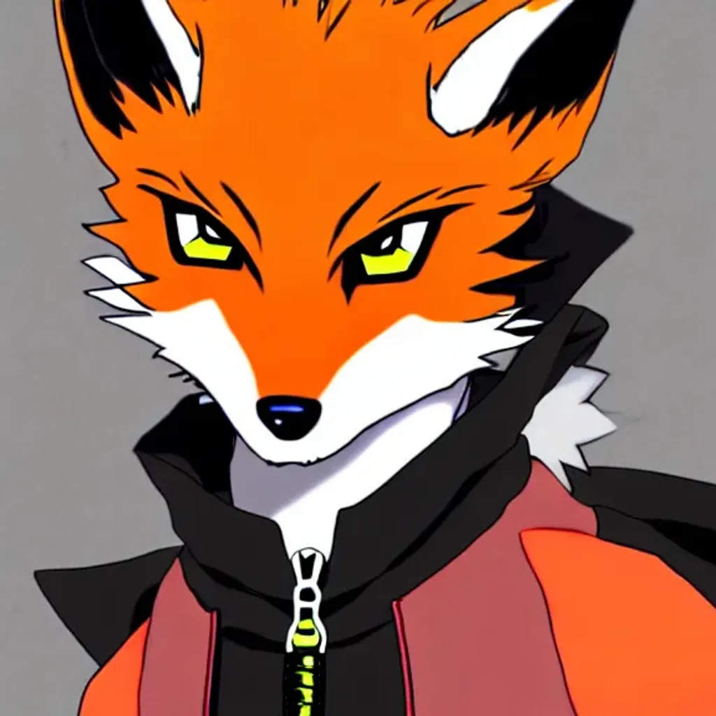 Badass anime fox/dragon Furry hybrid pfp in the styl... | OpenArt