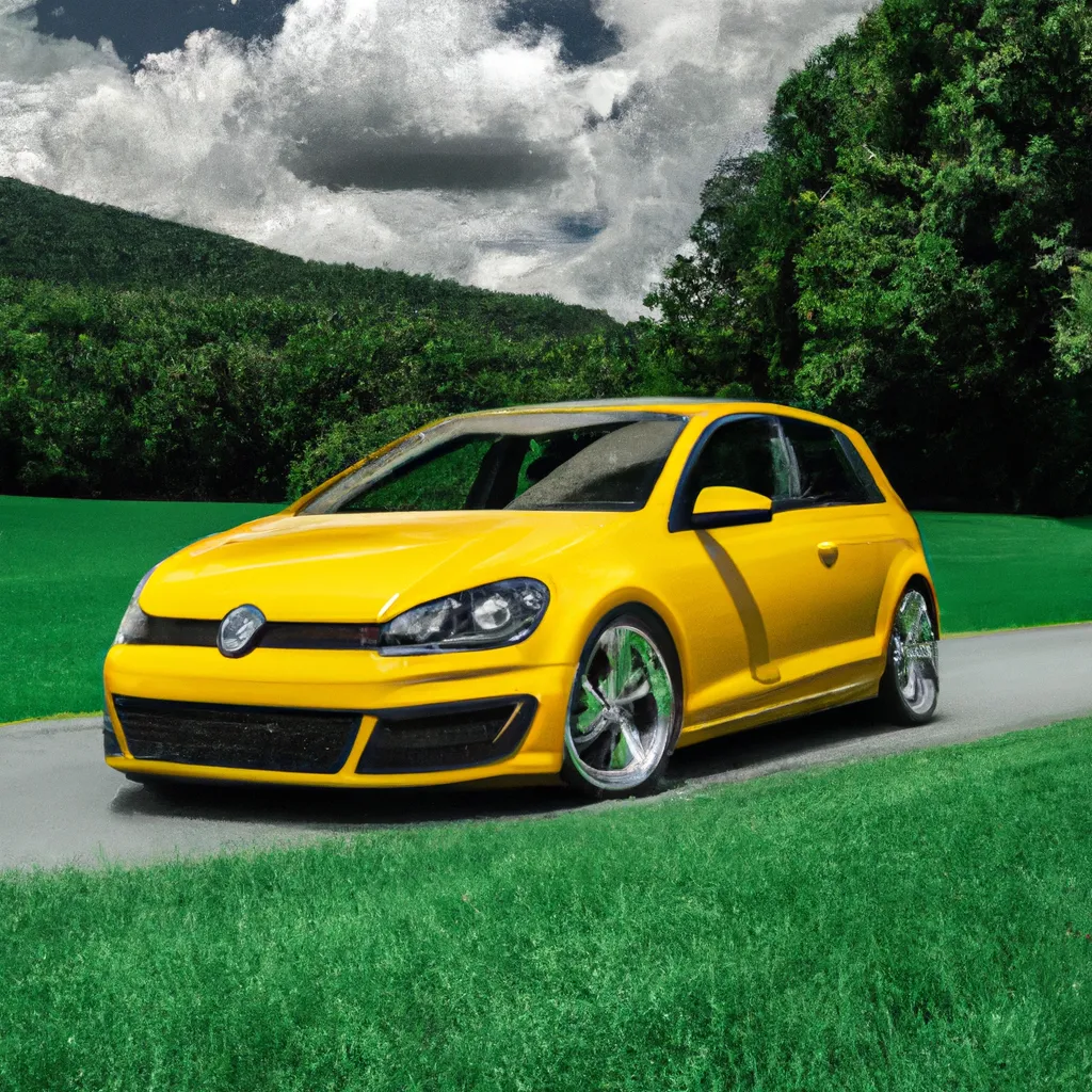 Prompt: a Lemon Volkswagen MK7 GTI