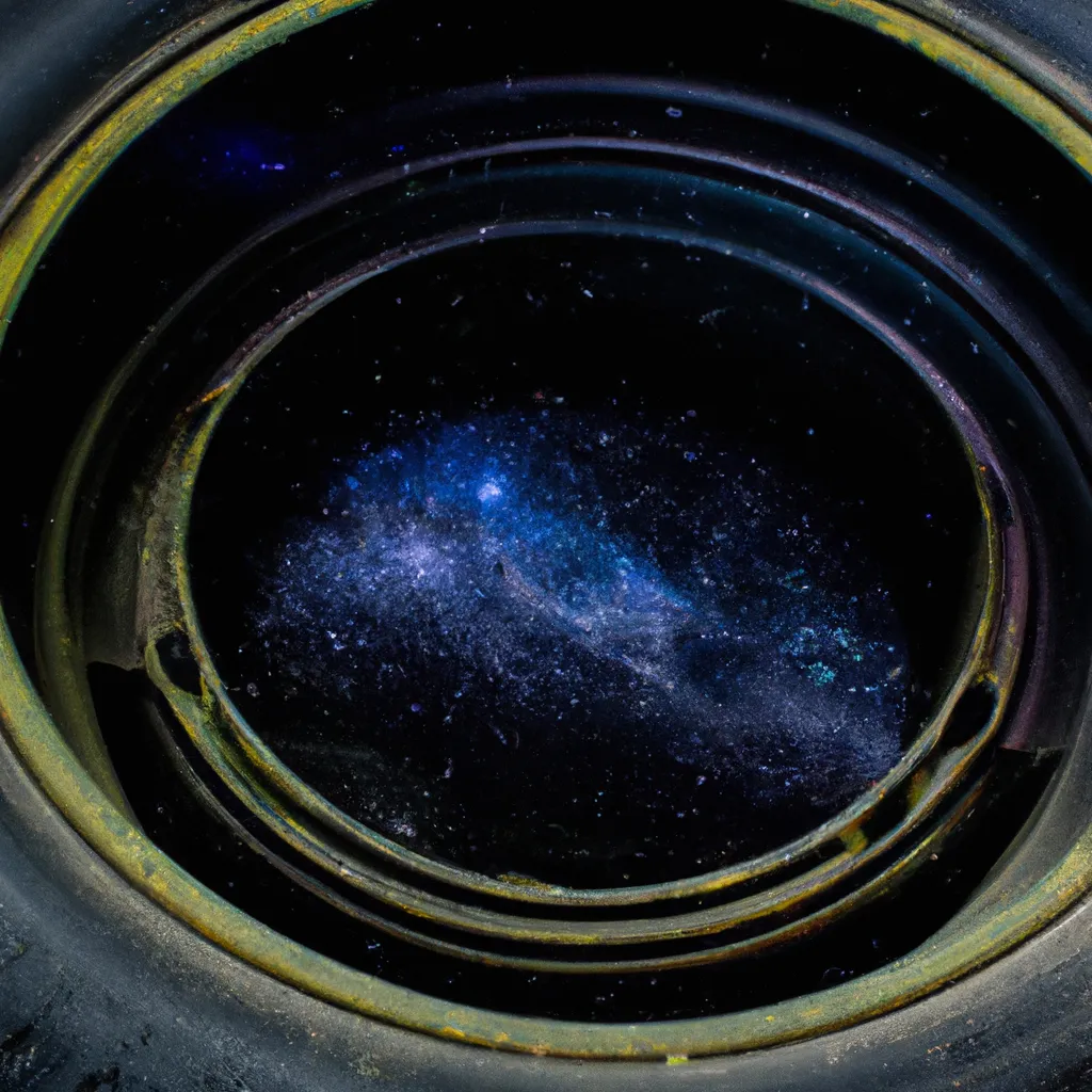 Prompt: nebula in a tire