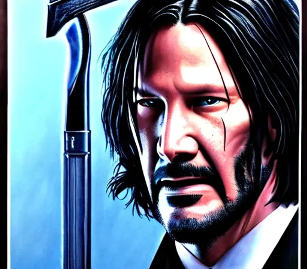 Prompt: Portrait  of john wick,by jim burns, movie poster,professional,highly detailed