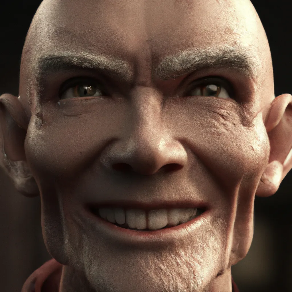 Prompt: bald old man with a death wish , a 70mm portrait , iso 100, focus mode, f/100, smiling brightly, waist up photo, iocs, blasian , perfect composition, beautifully detailed intricate insanely detailed octane render trending on artstation, 8 k artistic photography, photorealistic concept art, soft natural volumetric cinematic perfect light, chiaroscuro, award winning