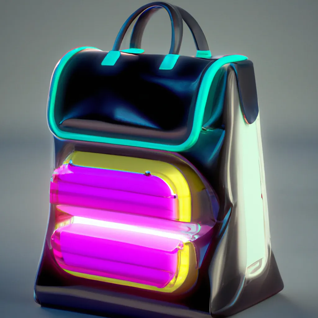 Prompt: 3D rendering of anime, kawaii, 3D, BJD, bespoke, trending on artstation, vinyl art backpack sack in the style of the video American Graffiti realistic futuristic asymmetrical tilt-shift lens studio lighting