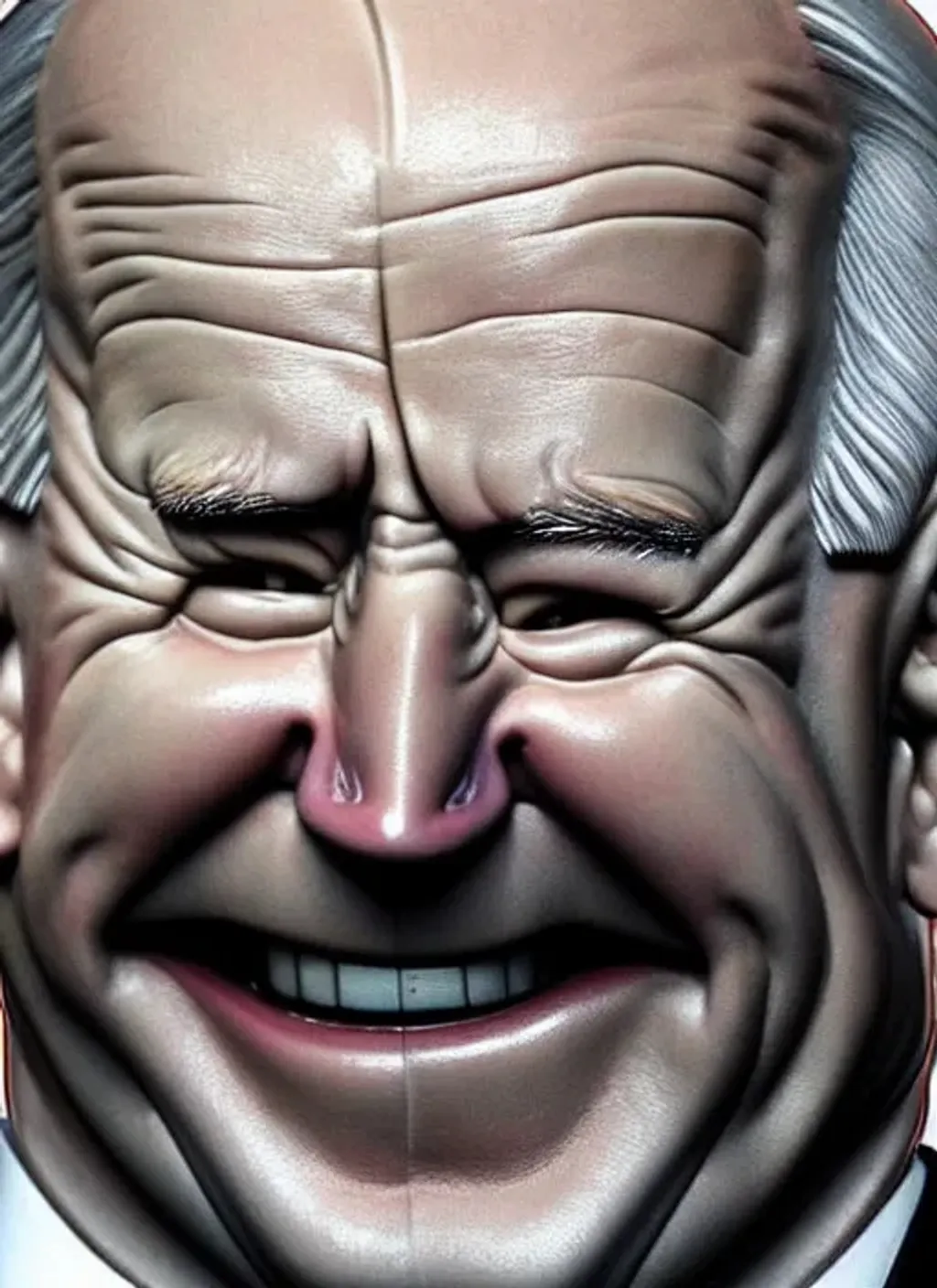 Prompt: ((((((((big big big big big head))))))), (((((((tiny tiny tiny tiny tiny tiny body)))))) Joe Biden, big head, tiny body, big smile, perfect teeth, perfect sparkling eyes, perfect ears, highly detailed facial features, perfect hands, perfect feet, comic style, caricature style, intricate, vivid color, highly detailed body, cinematic, digital art, sharp focus, trending on art station, concept art