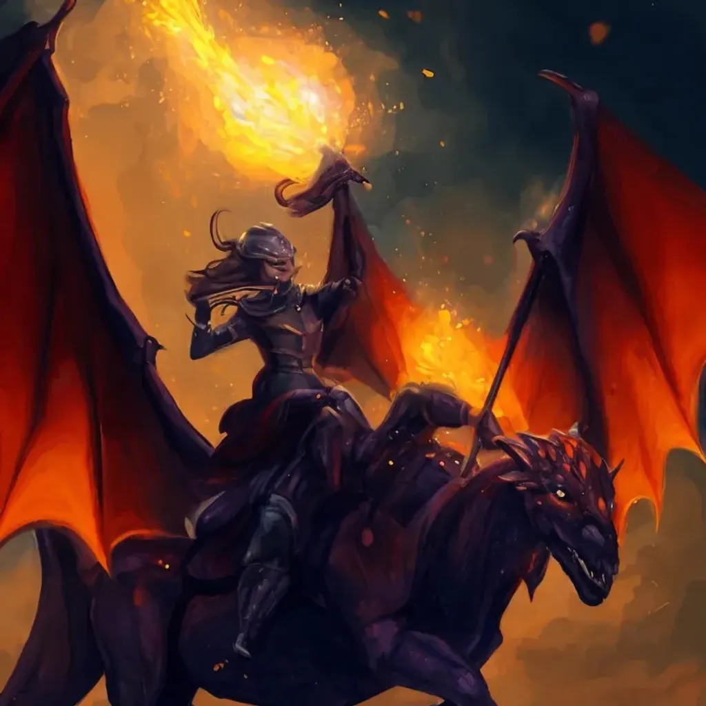 Prompt: a dragonrider girl is blasting a castle, fantastic, realistic, concept