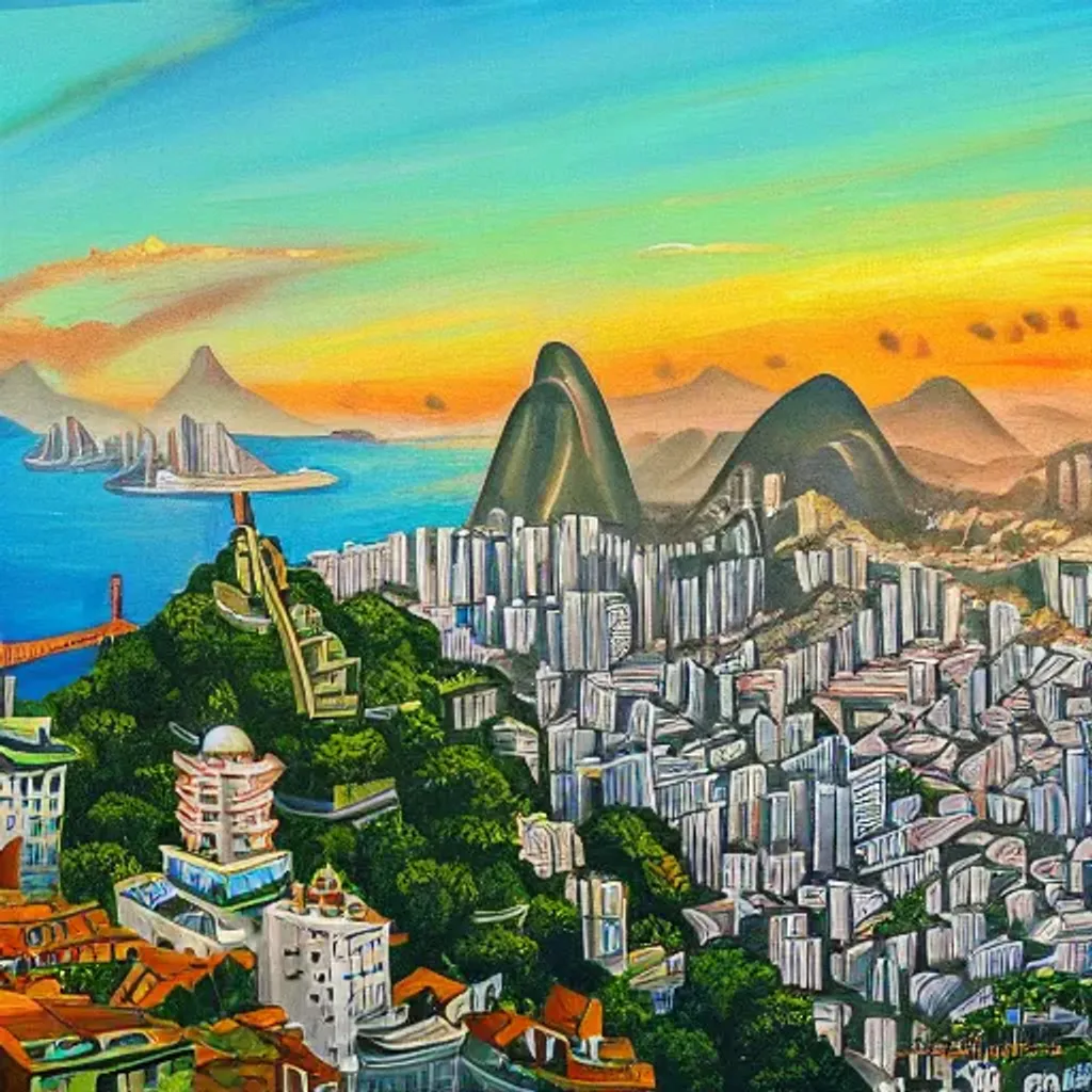 Mady Benzecry painting of the city of Rio de Janeiro | OpenArt