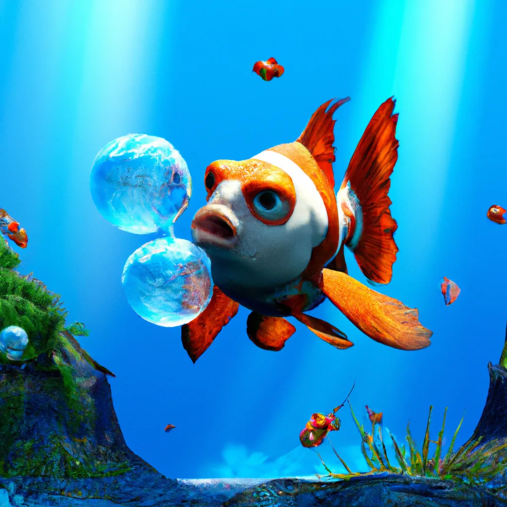 Prompt: Ultra high Quality photo |A cute little furry goldfish is serving Dali and Escher and Klarwein posing as cute furry little Cinderella | concept art | video game  character | saxophone  | flora fauna theme | fine details and expressions | Finding Nemo  movie | ultra high resolution octane  | Hanako Yamamoto  | subject centered | photo realistic | adjusted aspect ratio | upscale | by Artgerm Artstation Pixar Disney 