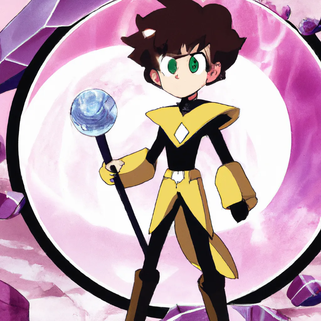 Prompt: Anime Key Visual of Steven Quartz Universe, illustrated by Osamu Tezuka