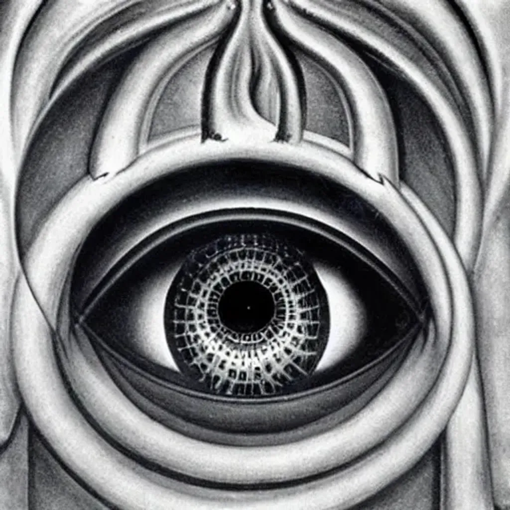 Eye with a vortex inside, by H.R. Giger | OpenArt