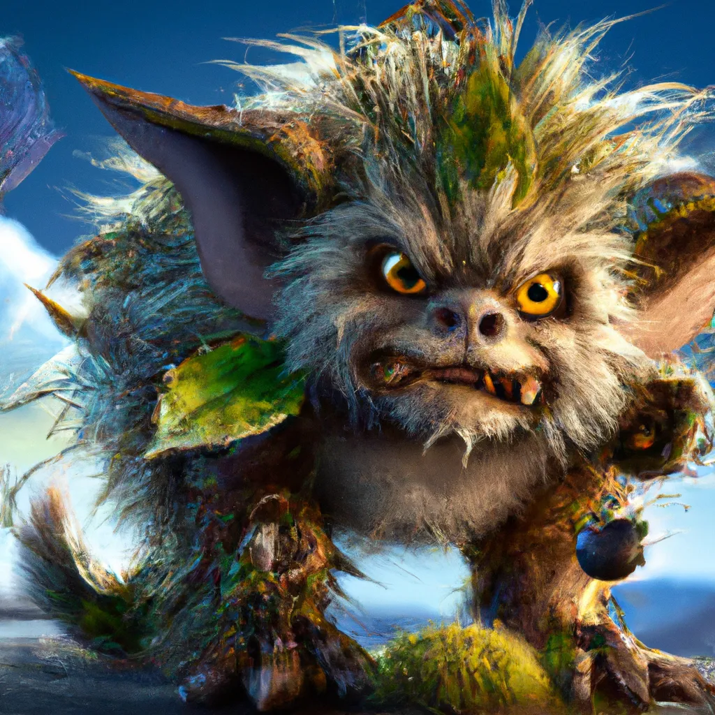 Prompt: Ultra high Quality photo |A cute little furry monster  is serving Dali and Escher and Klarwein posing as cute furry monster beasts | video game character  | made out of flora fauna | fine details and expressions | ice age | ultra high resolution octane  | midjourney | centered | photo realistic | upscale | by Artgerm Artstation 