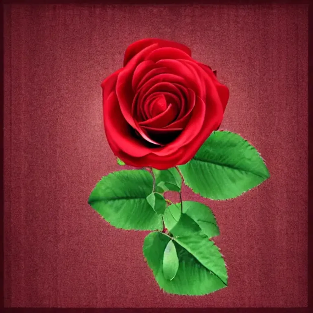 Prompt: red rose background fantasy