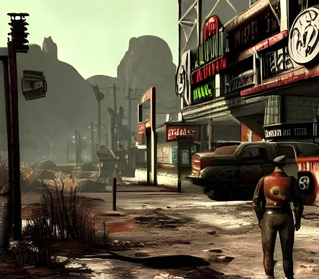 Prompt: Fallout video game in Canada