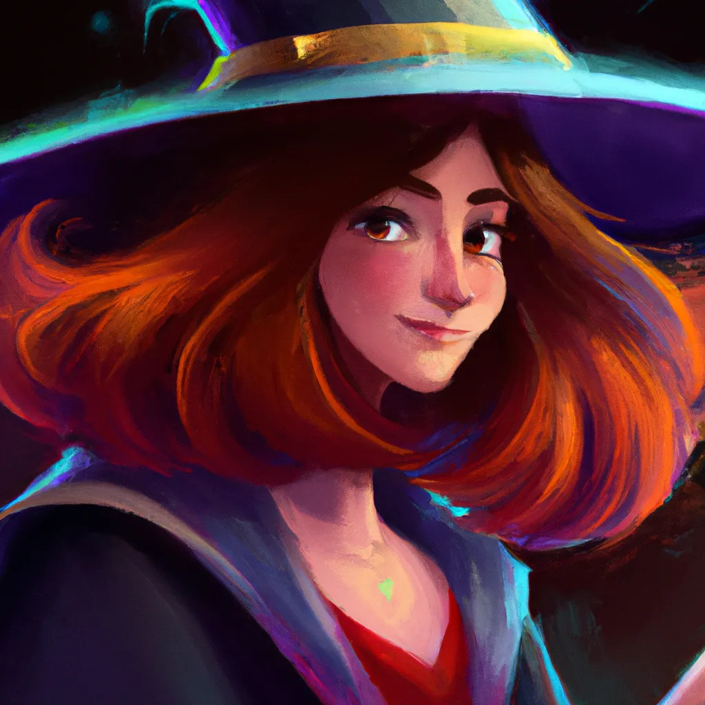 Prompt: Magic Witch, digital art