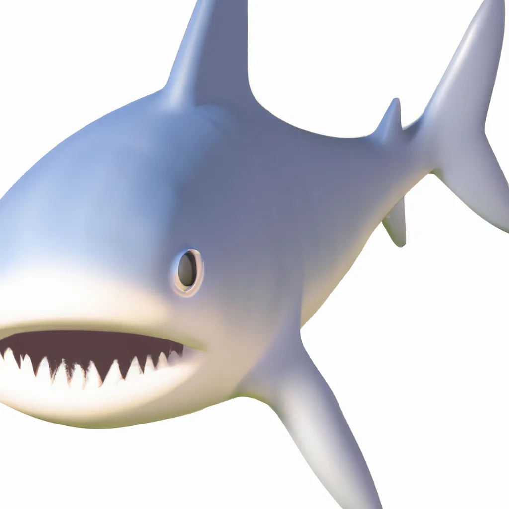 Prompt: 3D Render of Shark by sanrio