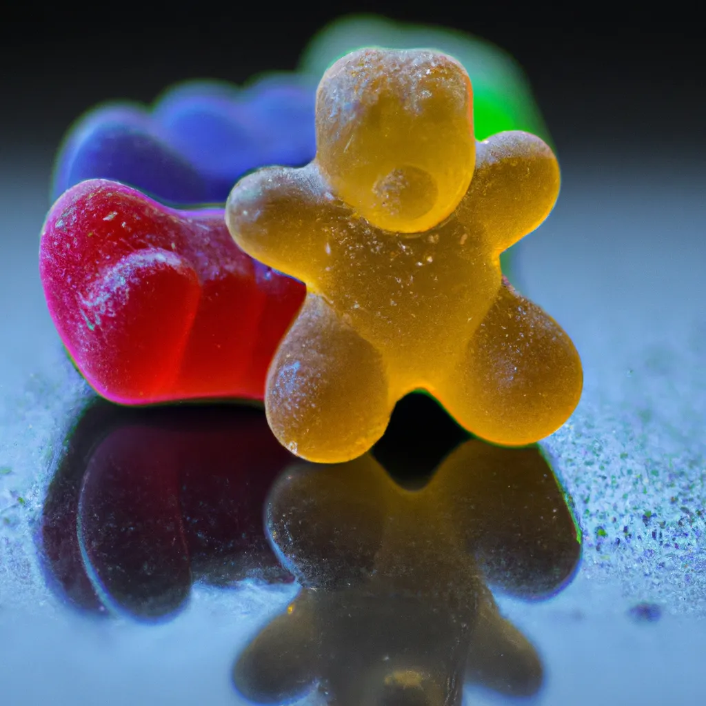 Prompt: Macro photograph of a Jelly Baby, Nikon D3100 | ISO 450 | focal length 50 mm (Sigma 50mm f1.5) | aperture f/4 | exposure time 1/250 Sec (DRI)