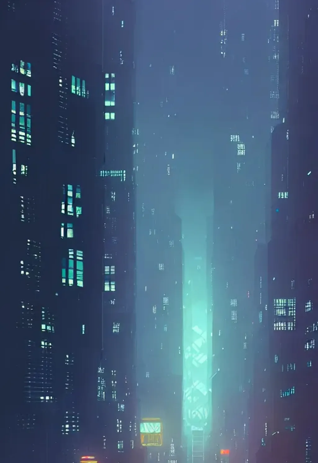 endless cyber city at night by atey ghailan, ismail... | OpenArt