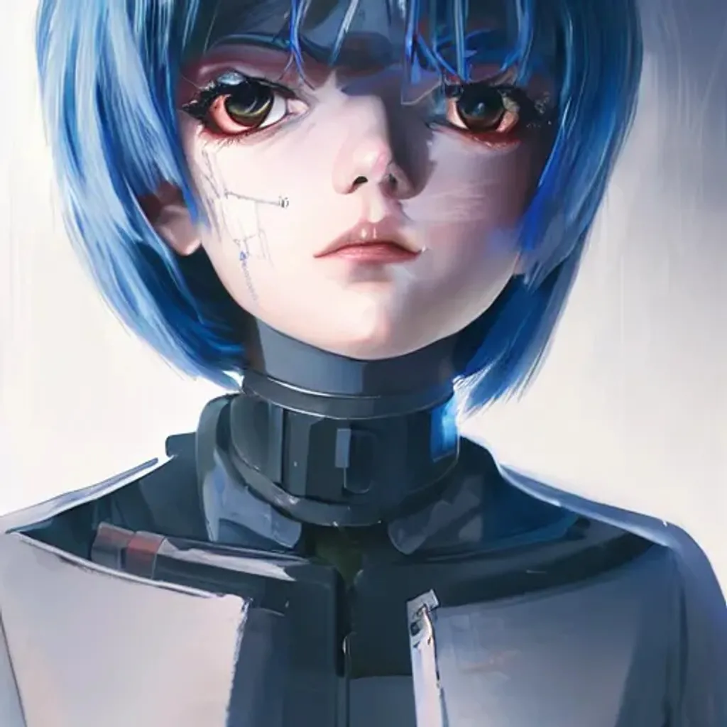 Prompt: ilya kuvshinov, a half robot girl, short hair, circuits, white hair, big broken anime dreamy eyes, nose piercing, lip piercing, punk, cyberpunk, HDR, high quality, detailed eyes, distorted, UHD, illustration, smooth, sharp focus, soft lighting, trending on artstation, digital painting, detailed face, masterpiece, symmetrical eyes, warhammer 40k, adepta sororitas, sisters of battle