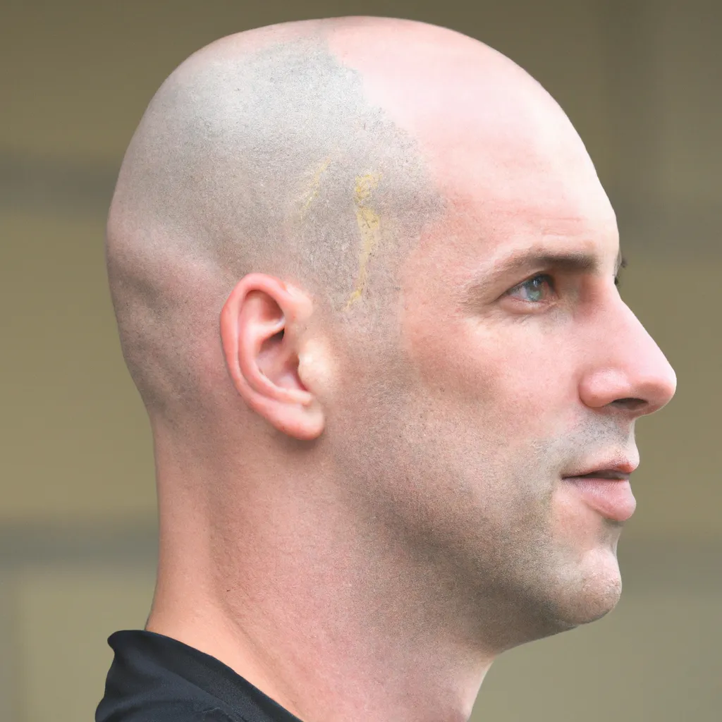 Prompt: Shane Dunbas bald side profile mugshot