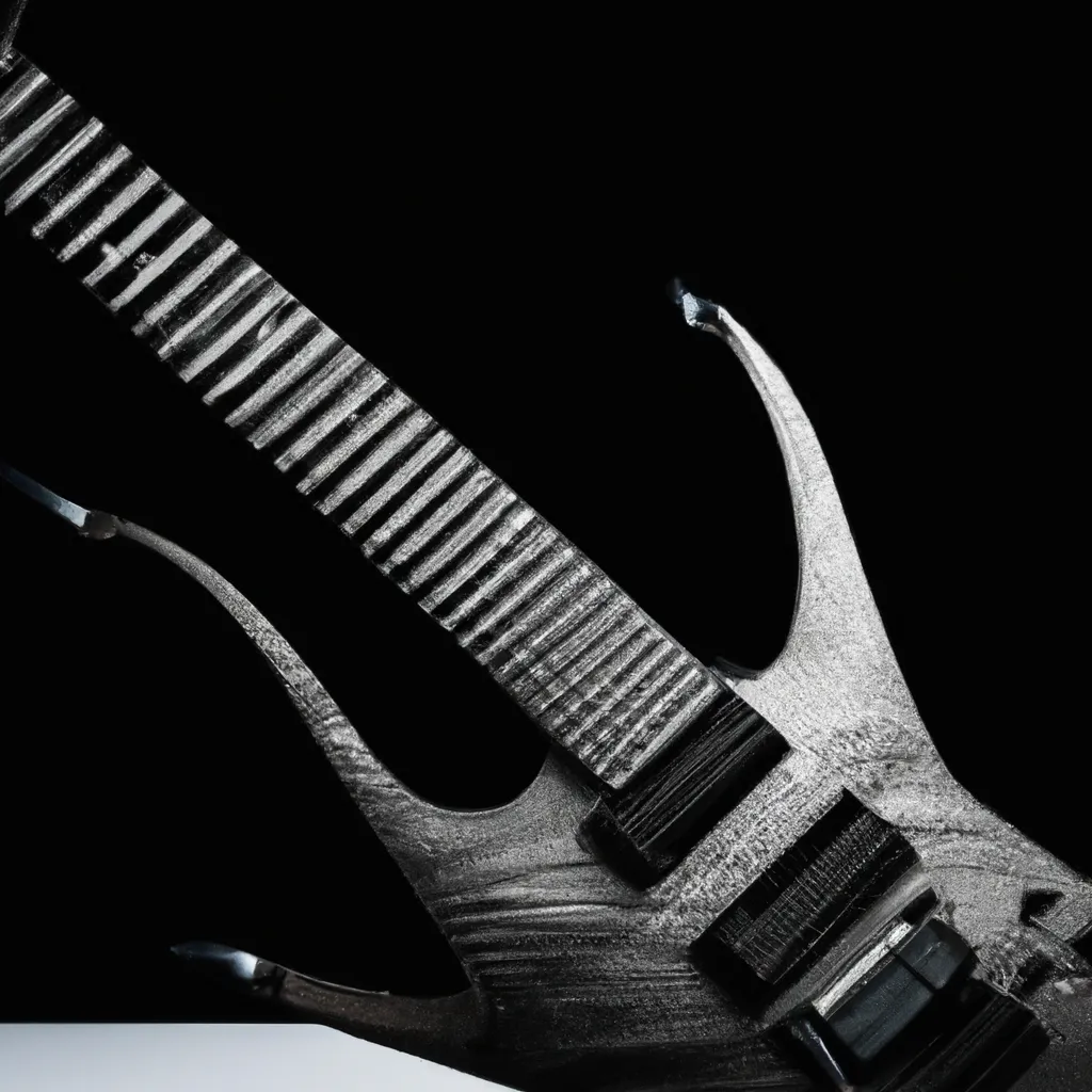 Prompt: giger nine string electric guitar photo 8k