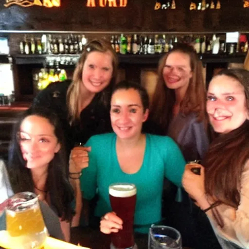 at the pub with Christina, Angie, Elena, Ivana and E... | OpenArt