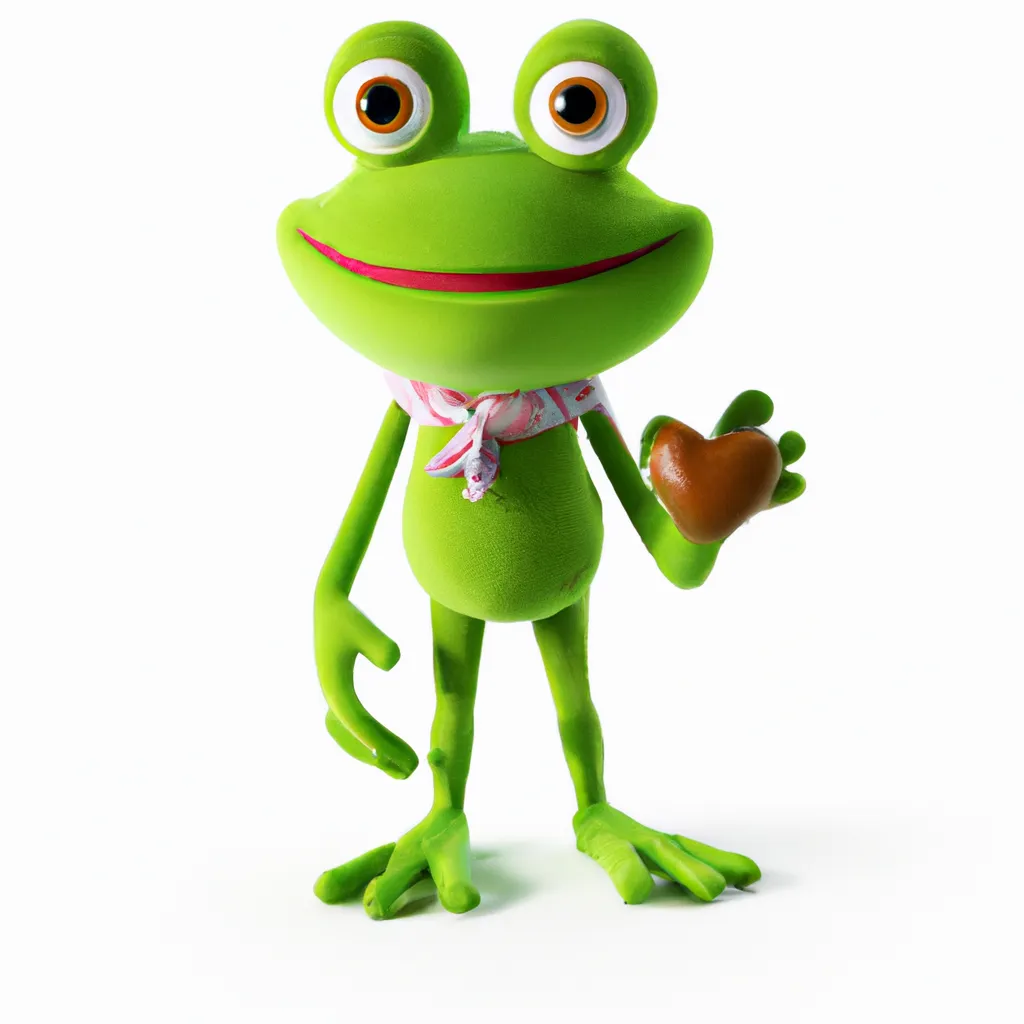 Prompt: 3D Render of Kermit the Frog by sanrio