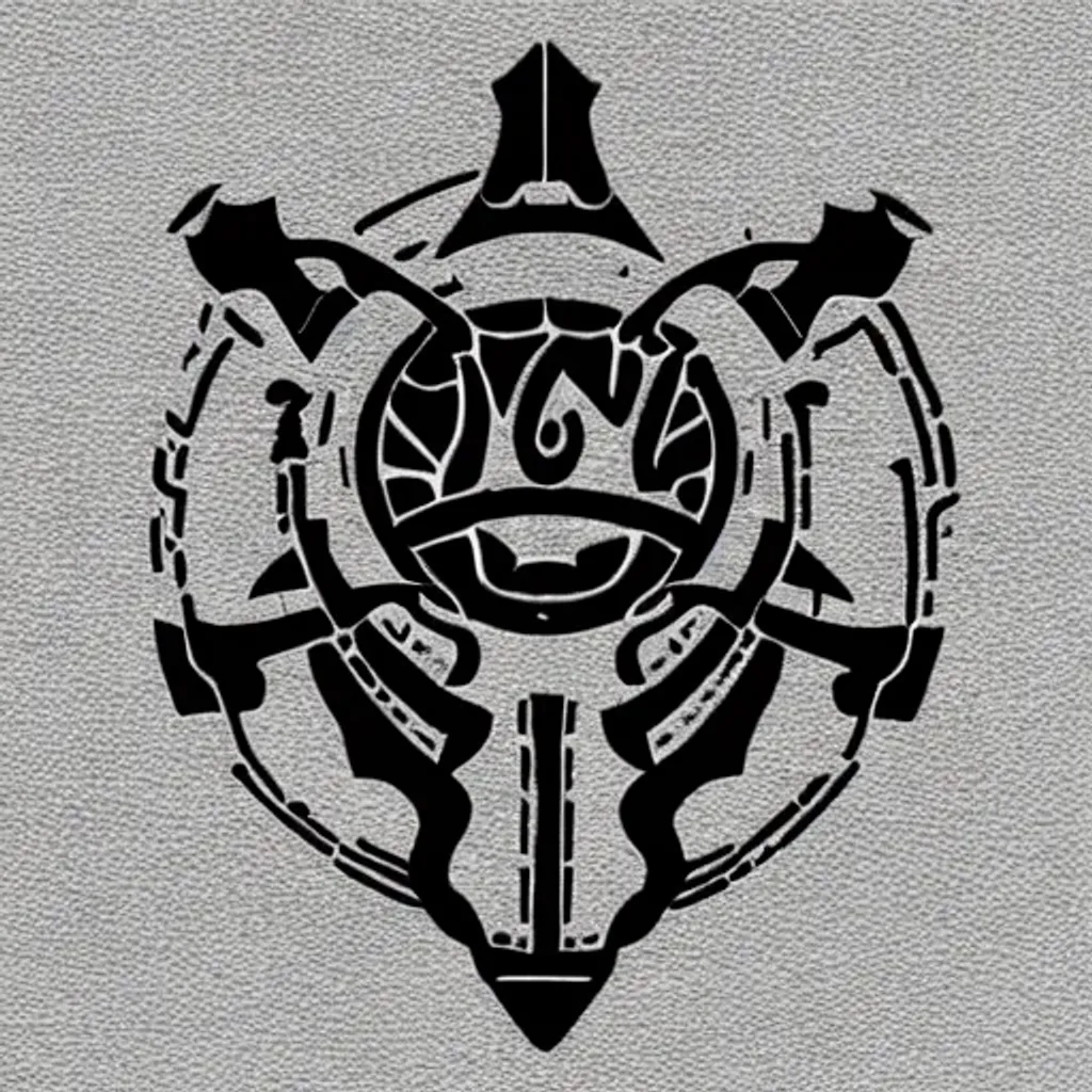 Prompt: melanthios, dark, logo