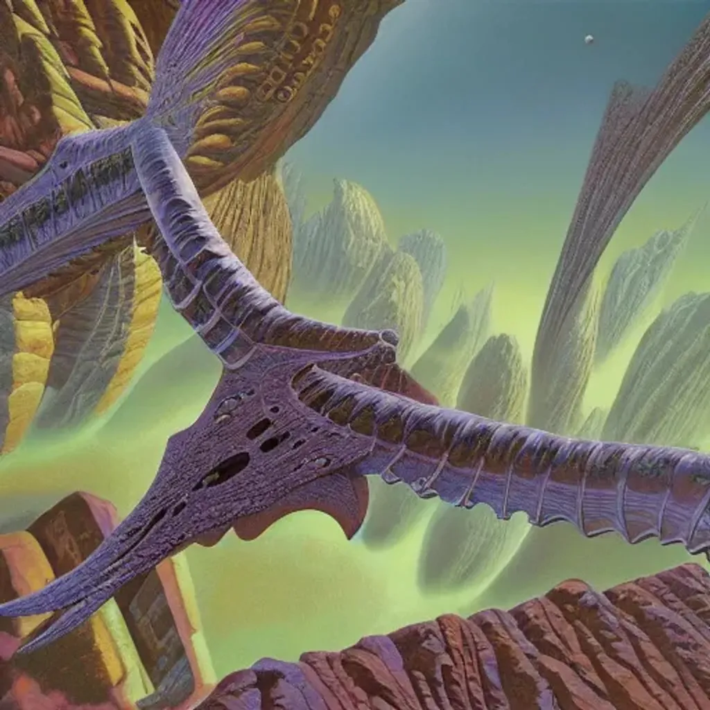 Prompt: Mandelbulb. Psygnosis cover art by roger dean. 3d render. 