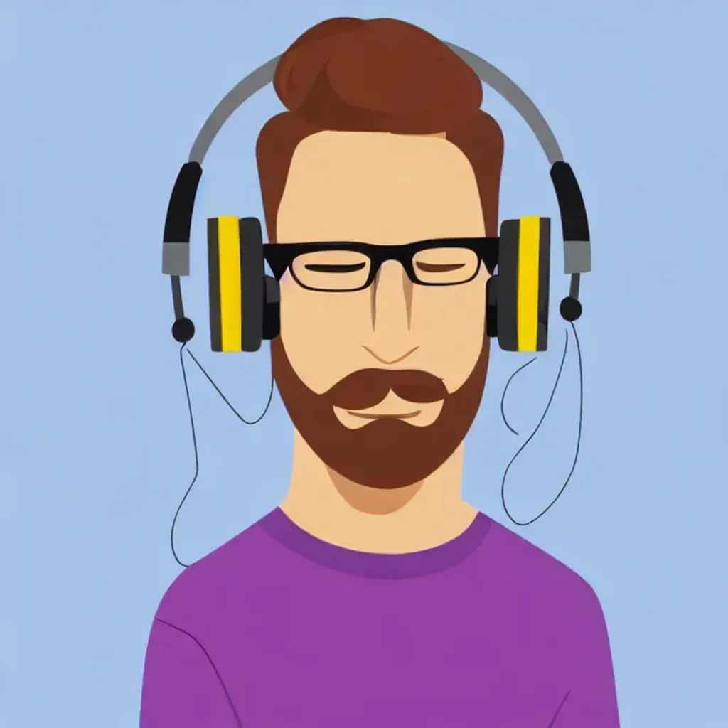 A man with glasses and headphones OpenArt