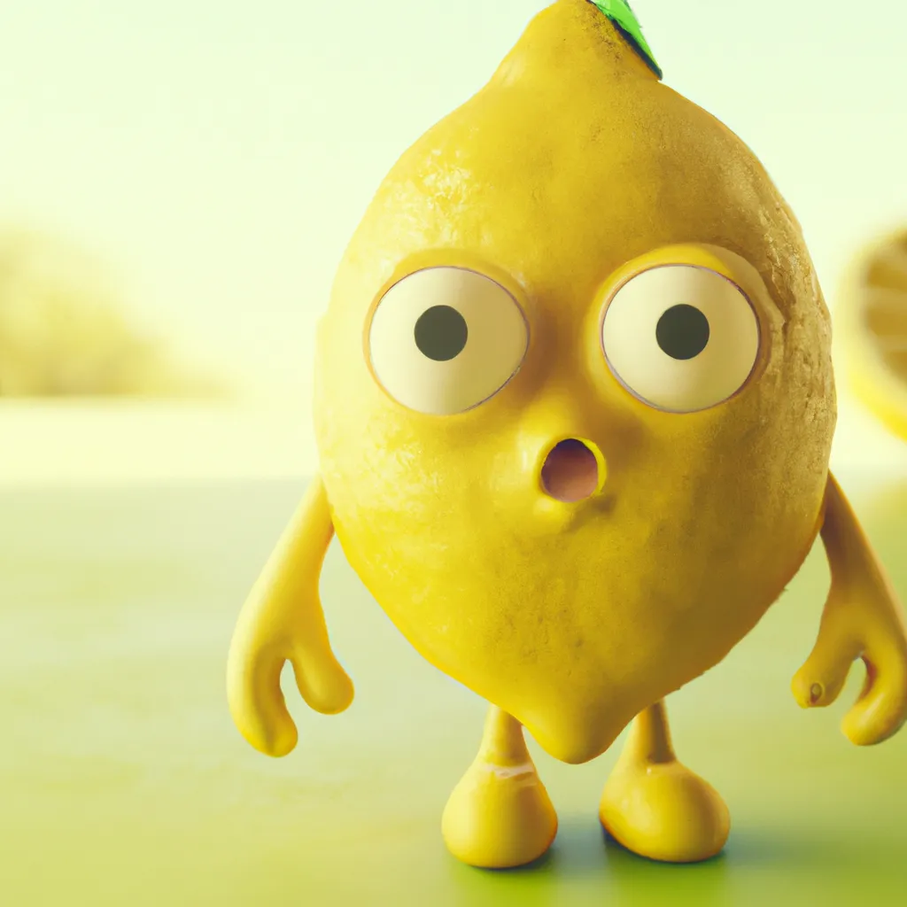 Prompt: Lemon character, adorably cute large eyes, contrasting background, ultra-detailed, haze, film photography, light leaks, Larry Bud Melman, trending on artstation, sharp focus, studio photo, intricate details, highly detailed, by Greg Rutkowski