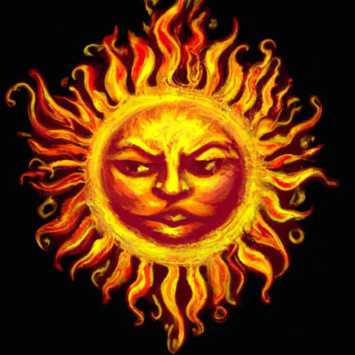 Prompt: sun with face acid trip alchemy, esoteric, occult, hyperrealistic, flaming, aesthetic 