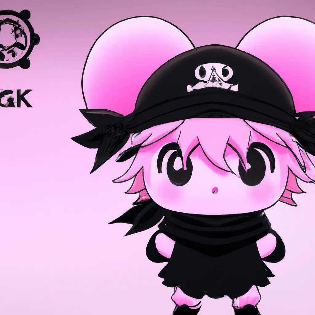 Prompt: anime key visual cute adorable black rat wearing a pink bandana, posing, minimalistic, cute and chibi, adorable, shot by Akiyoshi Hongo, official media