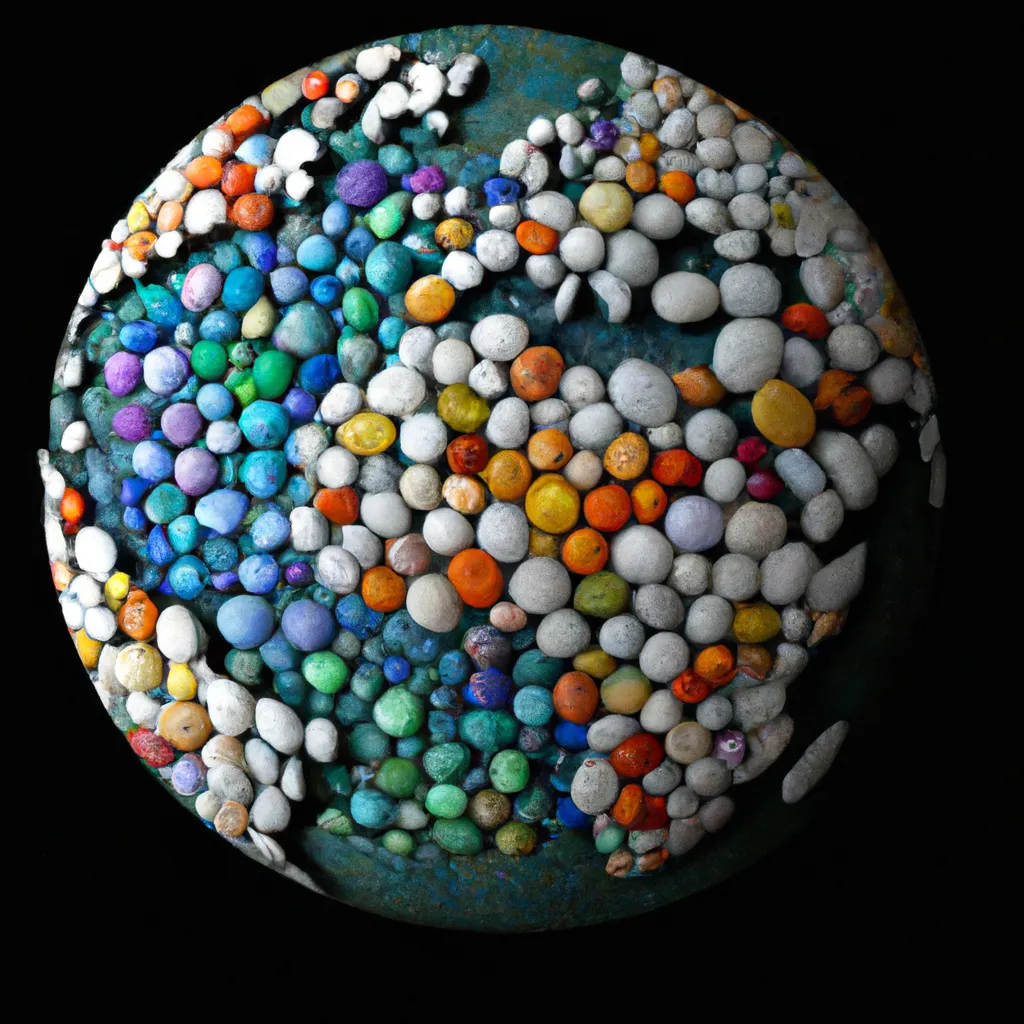 Prompt: the earth if it were made out of marbles 