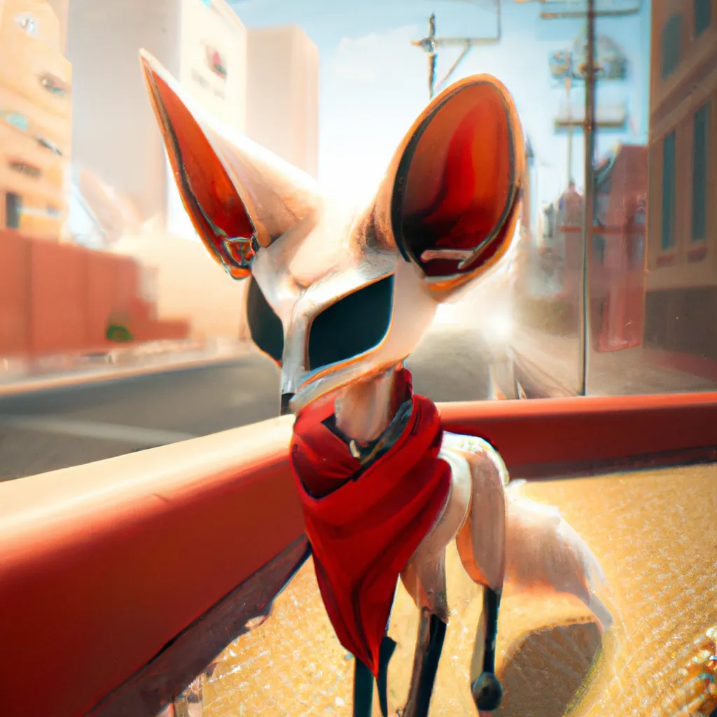 Prompt: masterpiece ultra realistic illustration of a chic awesome anthropomorphic Fennec facing towards the camera with swagger,cool pose,red spider lilies,eclipse,dramatic,cinematic, ambient,unreal engine 5, cyberpunk, sci-fi fantasy. in the style of wlop, rossdraws,artstation trending,award winning,