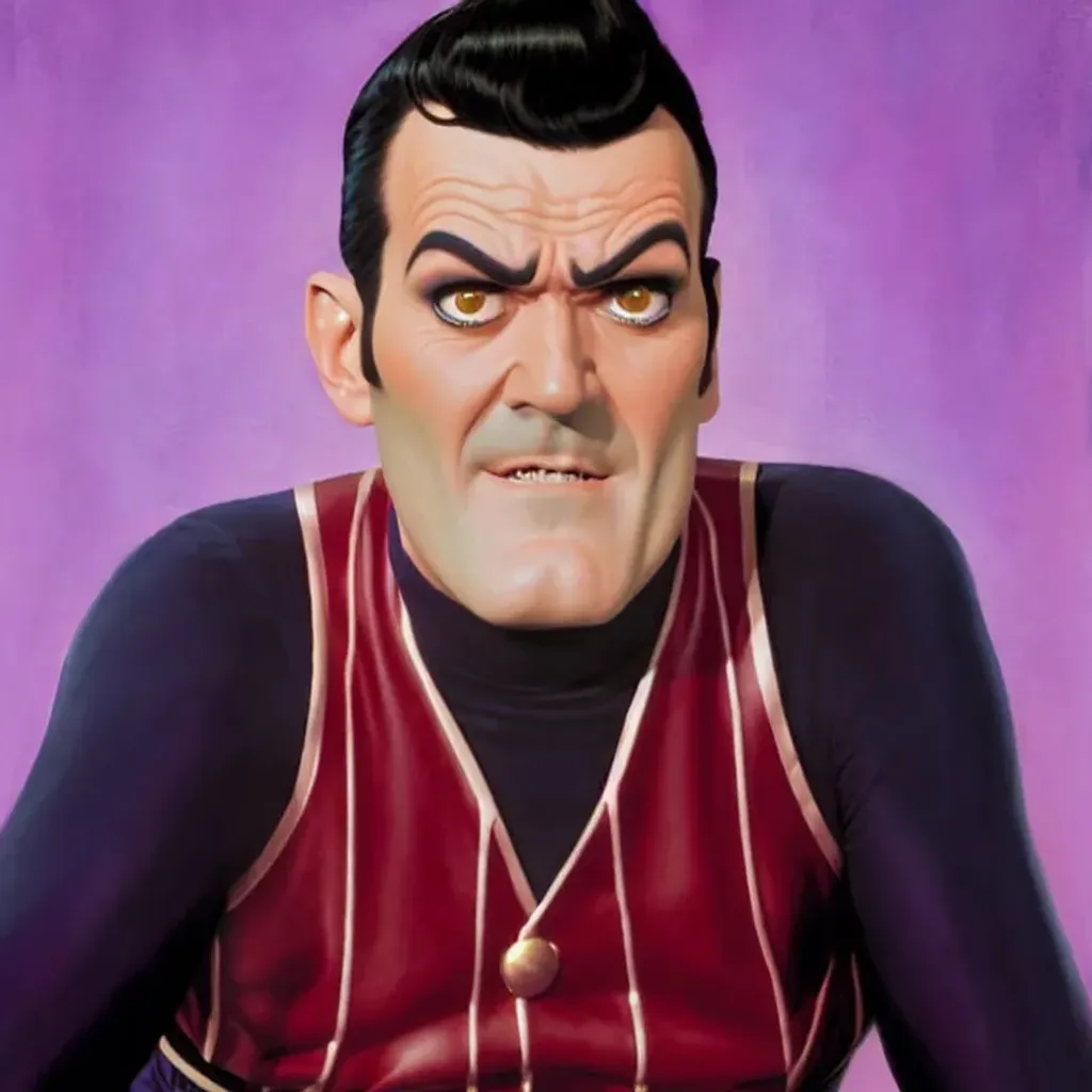 Prompt: Robbie Rotten by Alex Ross