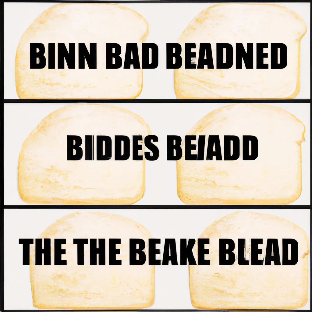 Prompt: Meme about bread, 240p resolution, low quality, bad graphic design.