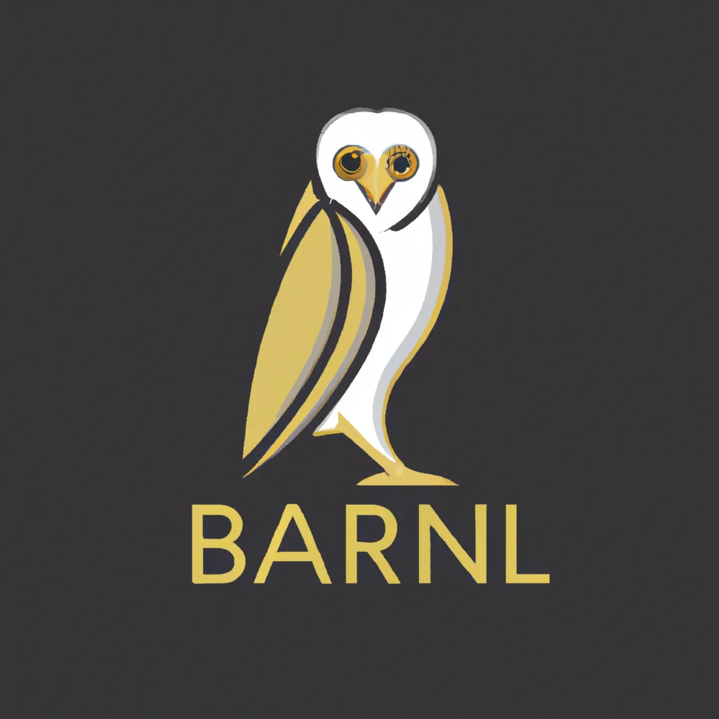 Prompt: barn owl, logo design