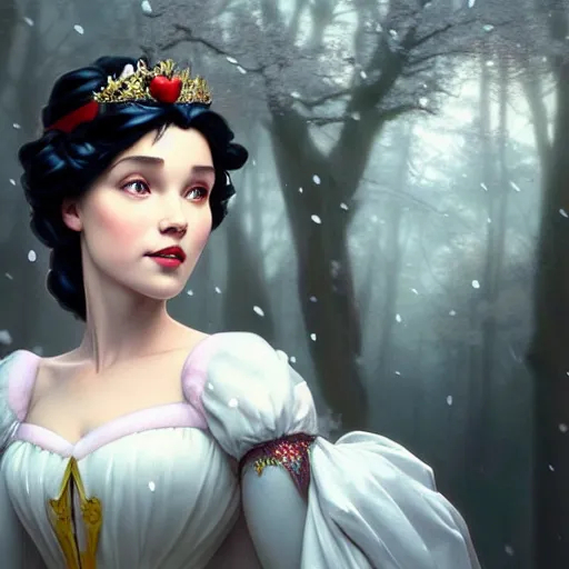 Snow White Princess Head And Shoulders Portrait 8k Openart