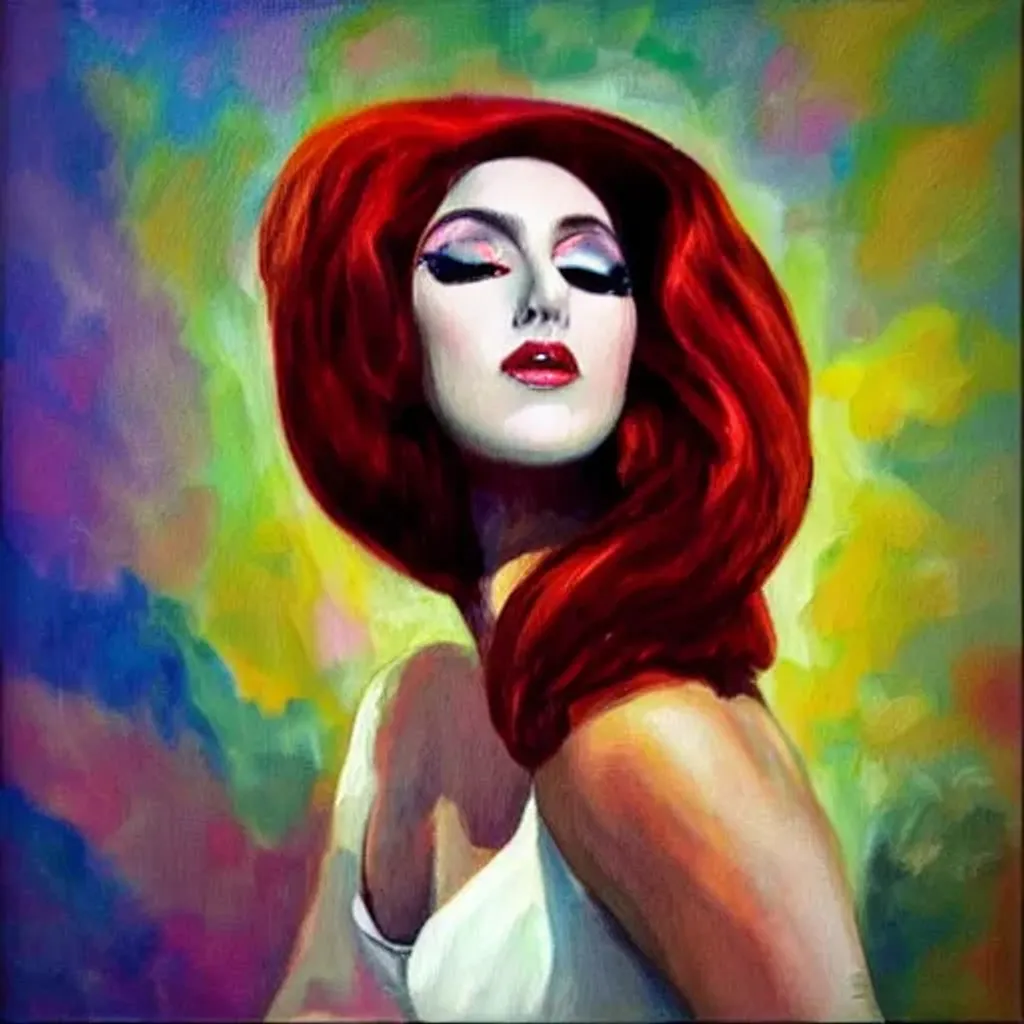 Prompt: mary jane holland cover art Oil painting, beautiful gaga