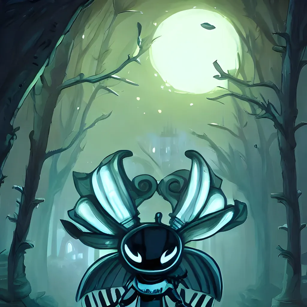 Prompt: beautiful pixelart of hollow knight at nighttime by albertov, intricate details, beautiful, dithered gradients, volumetric lighting, cgsociety, artstation, 2 d, smooth, sharp, focus, illustration, art by artgerm, greg rutkowski, ilya kuvshinov, alphonse mucha