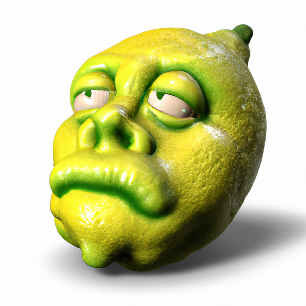 Photo realistic Lemon 3D as Frankenstein's Monster OpenArt