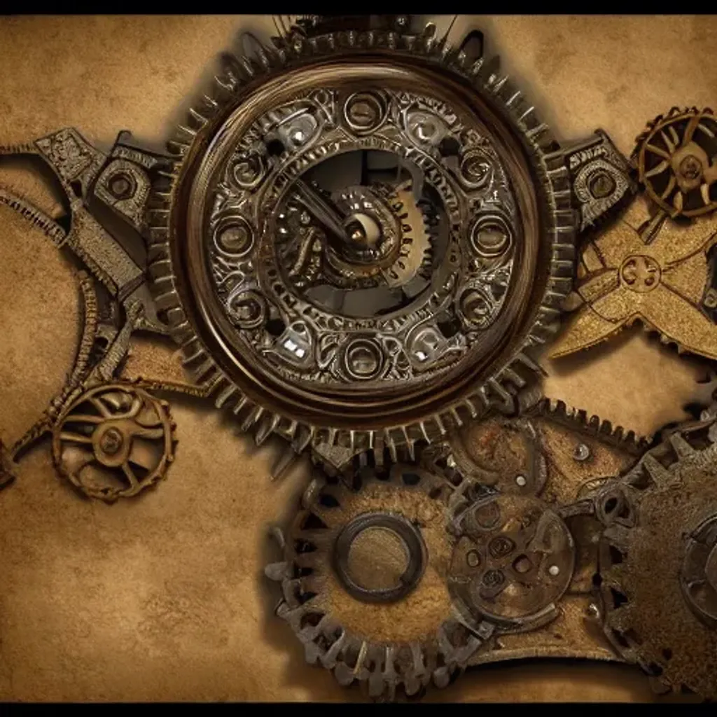 Prompt: 3d alpha of intricate steampunk designs, gears and cogs, 8k, ultra realistic, detailed textures, 3d textures