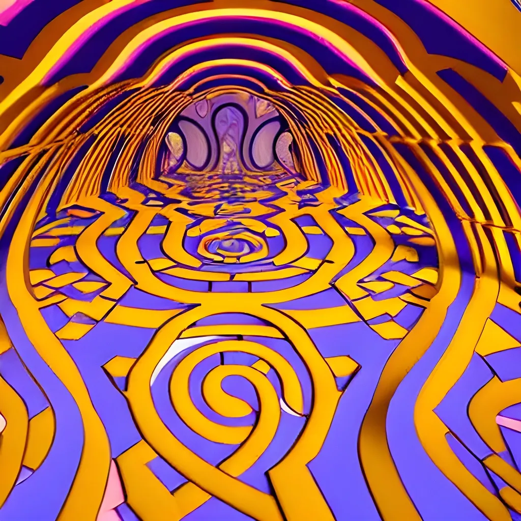 Prompt: Labyrinth art nouveau rococo architecture WLOP triadic colors kinetic pointillism unsplash AppGameKit low poly hyperdetailed award-winning hyperrealistic volumetric lighting dynamic lighting 16K Moebius