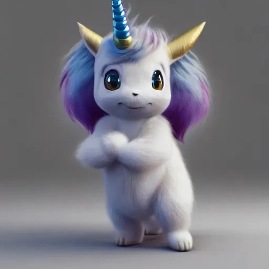 Prompt: High quality 3D render very cute half fluffy! unicorn!!   highly detailed, unreal engine cinematic smooth, in the style of detective pikachu, hannah yata charlie immer, neon purple light, low angle, uhd 8k, sharp focus