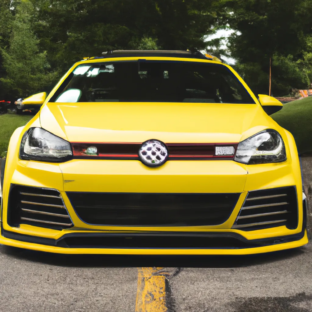 Prompt: a Lemon Volkswagen MK7 GTI