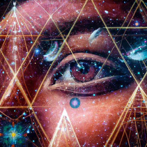 Prompt: I dissolve in order to love,
Releasing loyalty.
I seal the process of heart
With the spectral tone of liberation.
I am guided by my own power doubled.
I am a galactic activation portal, enter me, digital art