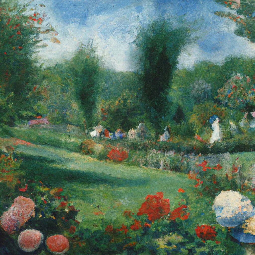 Prompt: Garden, by Pierre-Auguste Renoir 