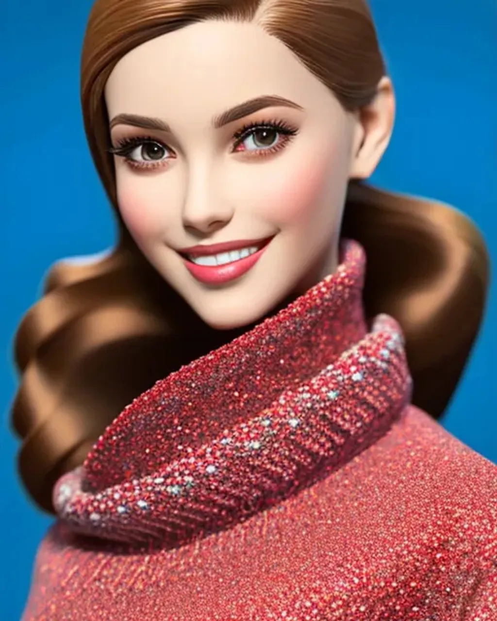 Prompt: photograph, Winter, 8k, attractive, elegant, confident, optimistic, teenager, smiling, beautiful big eyes, heavenly look, highly detailed modern Christmas style clothing, fine skin details, trending on artstation, sharp focus, intricate details, highly detailed, Artgerm, Greg Rutkowski, Tom Blackwell