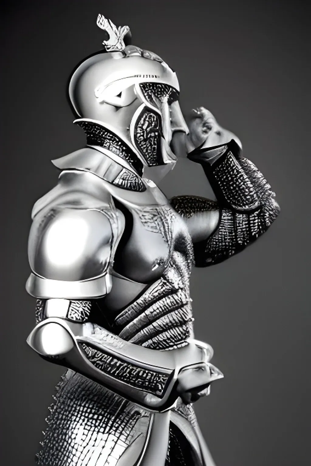 Prompt: Full body shot of a Prince in silver armor, muscular body, sharp focus, , trending on artstation, sharp focus, studio photo, intricate details, highly detailed, intricate feet, beautiful face