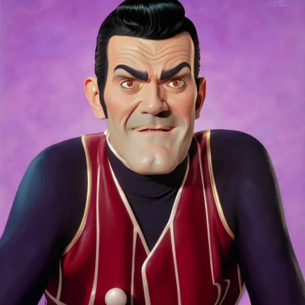 Prompt: Robbie Rotten by Alex Ross